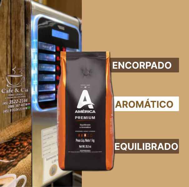 Café Torrado em Grãos América Premium - 1kg