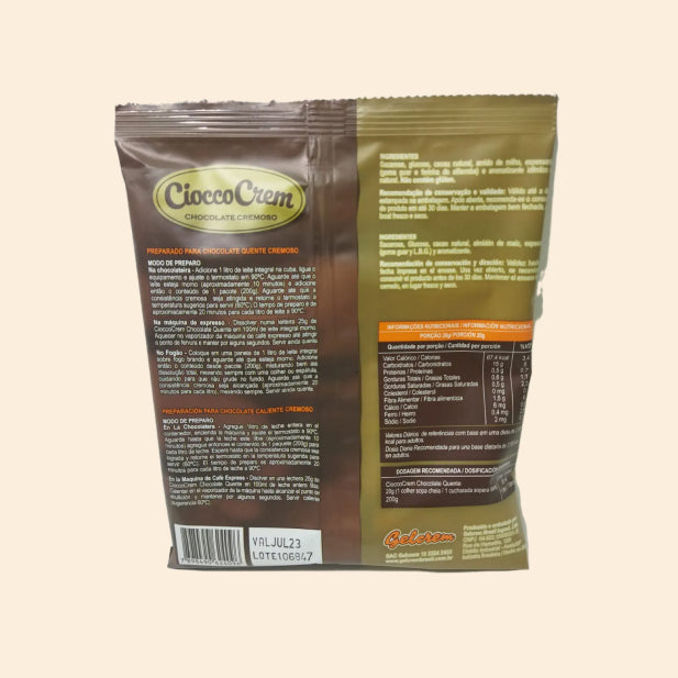 Crema de Chocolate Europea 200g - Gelcrem