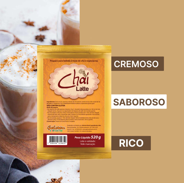 Chá Chai Latte Gelcrem 520g
