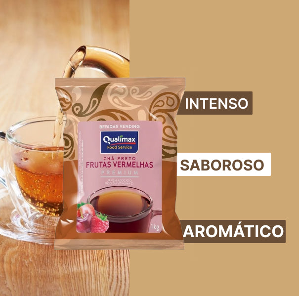 Chá Preto Sabor Frutas Vermelhas Qualimax 1kg