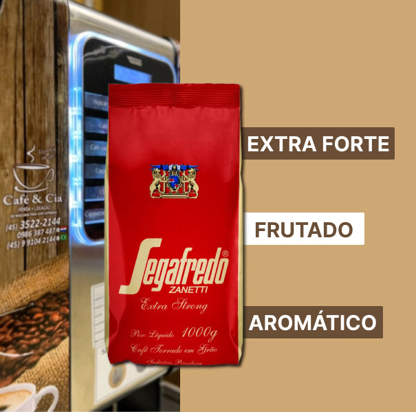 Café Torrado em Grãos Segafredo Extra Strong 1kg